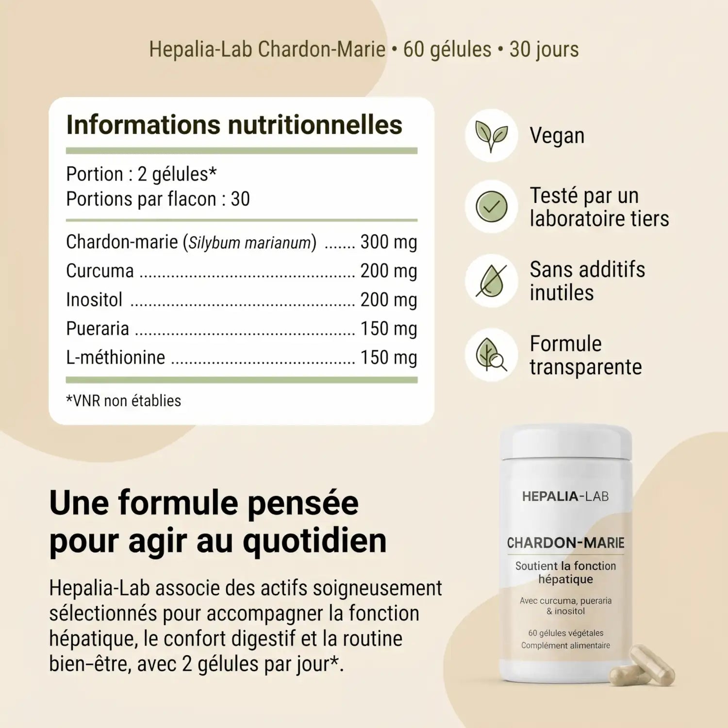 Hepalia-Lab Chardon-Marie - 60 gélules